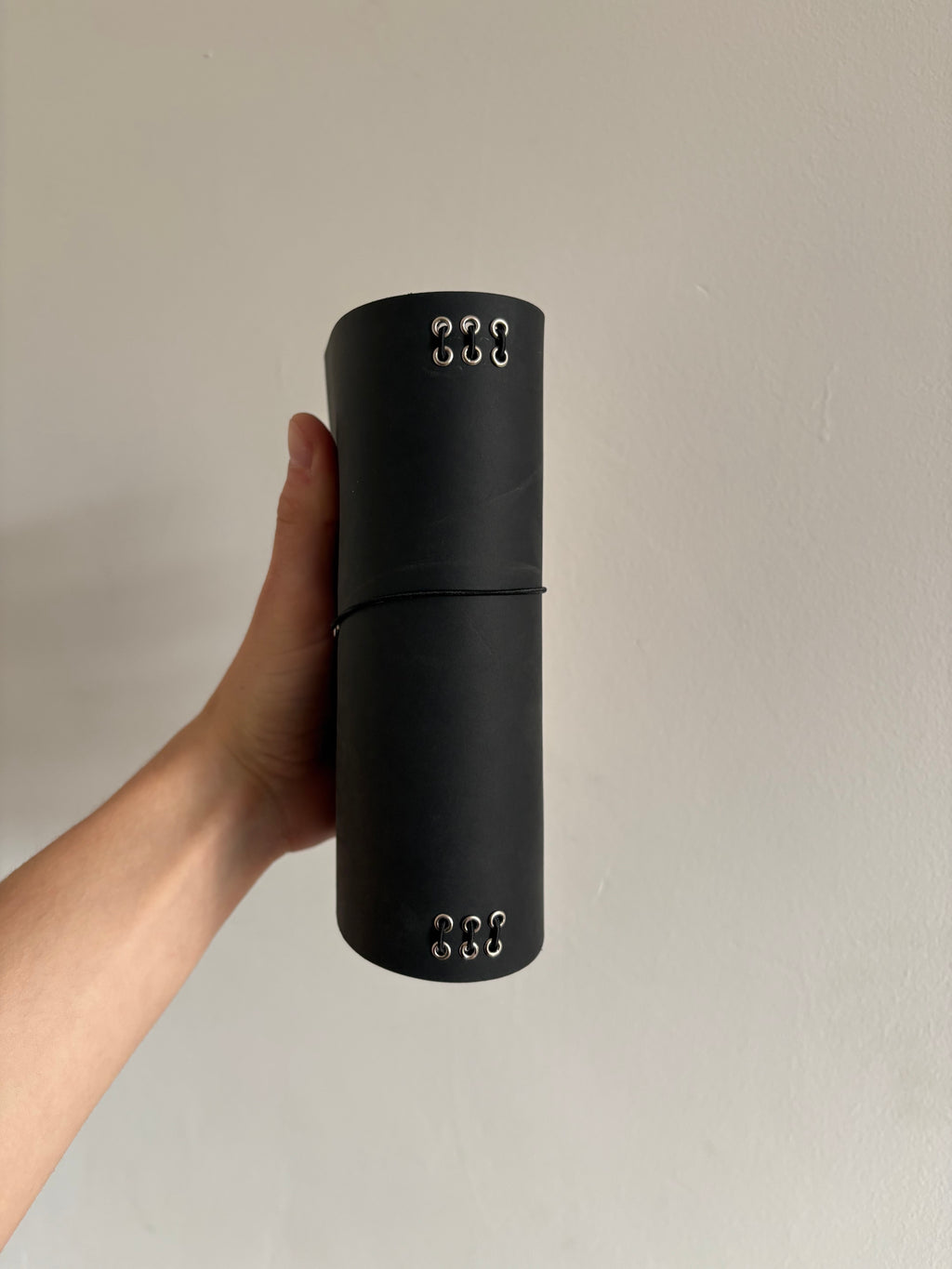 Black Trifold Journal (Silver Hardware)