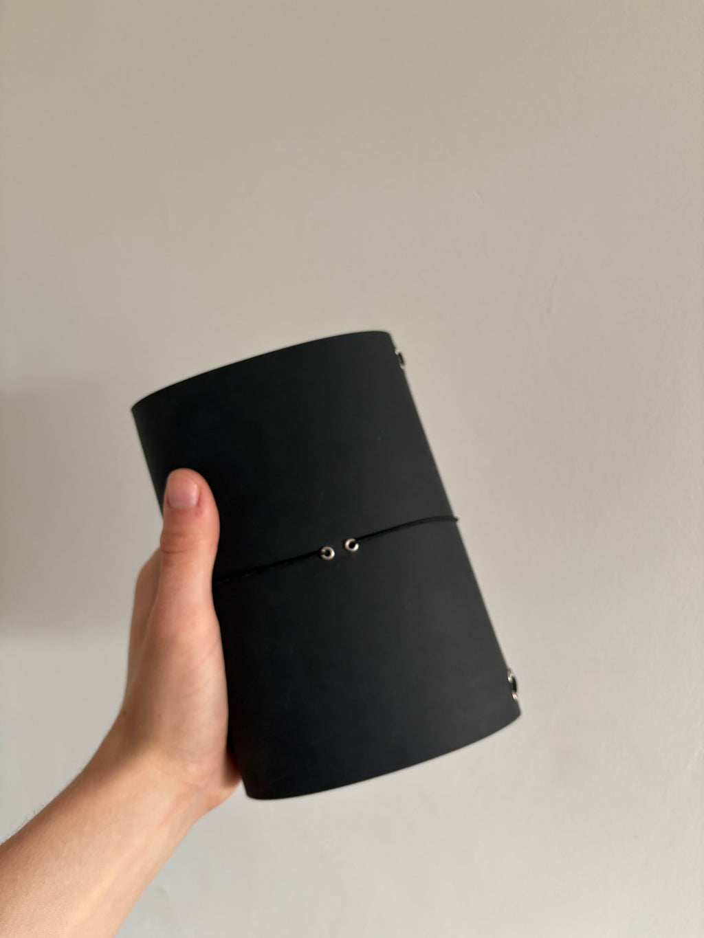 Black Trifold Journal (Silver Hardware)