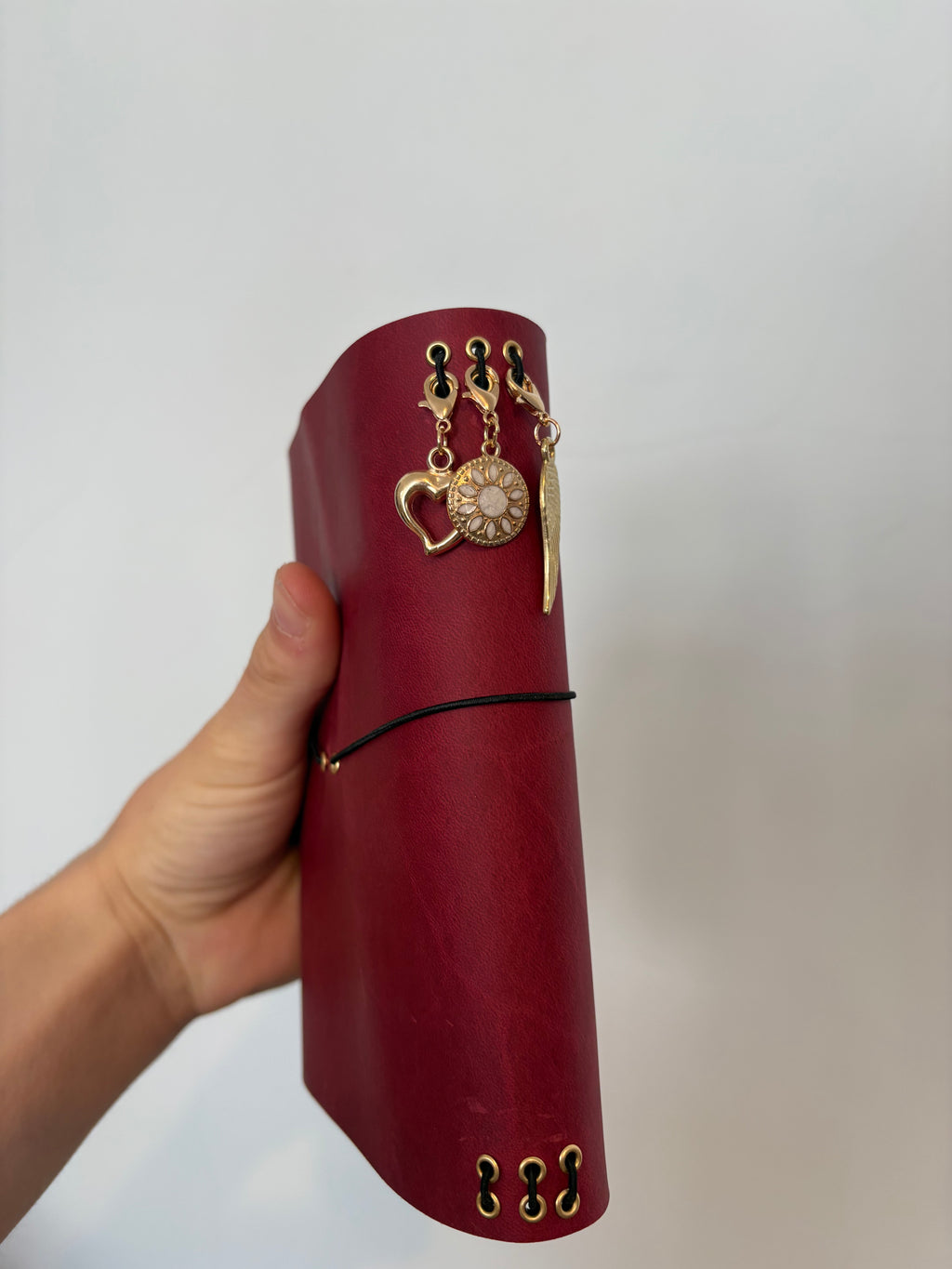 Burgundy Trifold Journal (Gold Hardware)