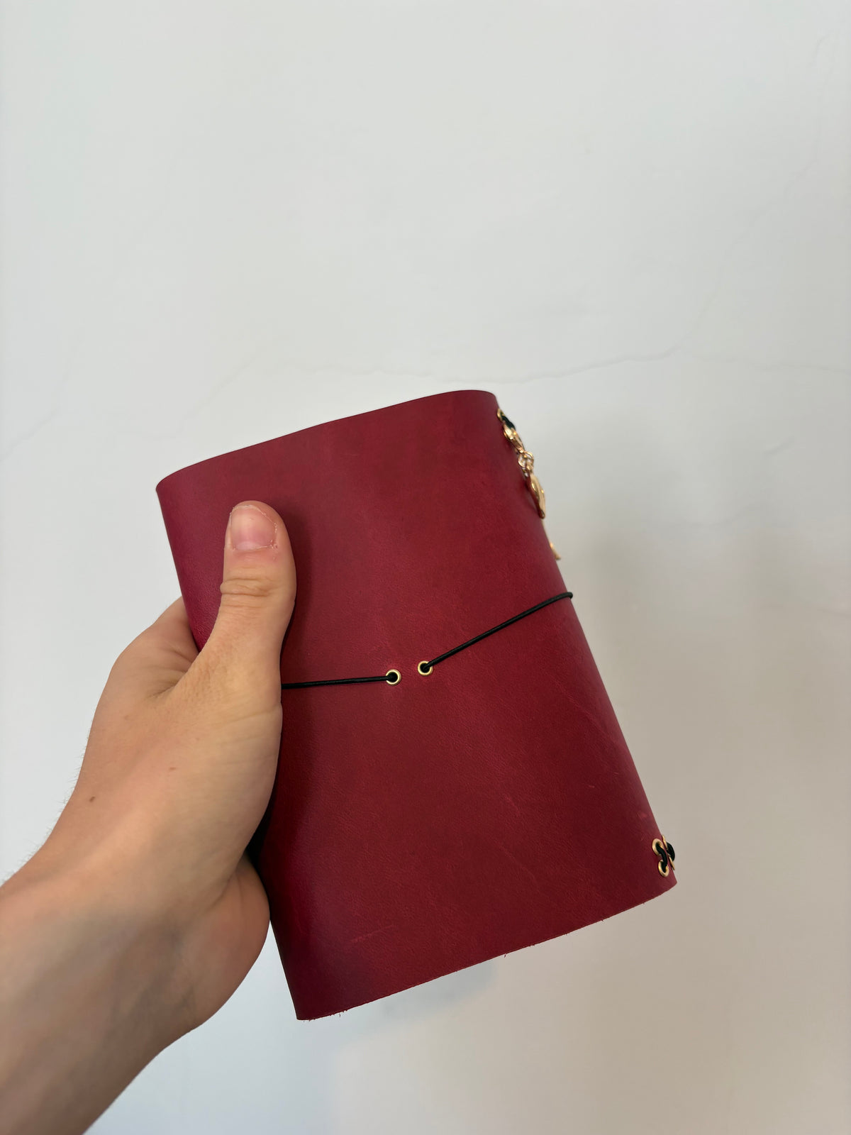 Burgundy Trifold Journal (Gold Hardware)