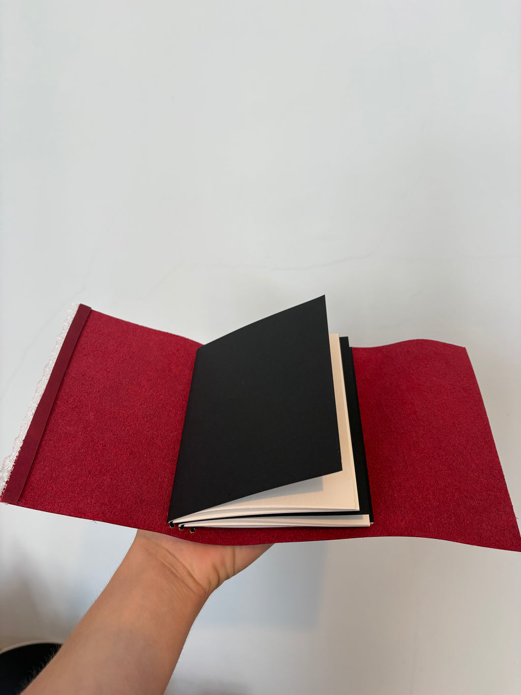Burgundy Trifold Journal (Gold Hardware)