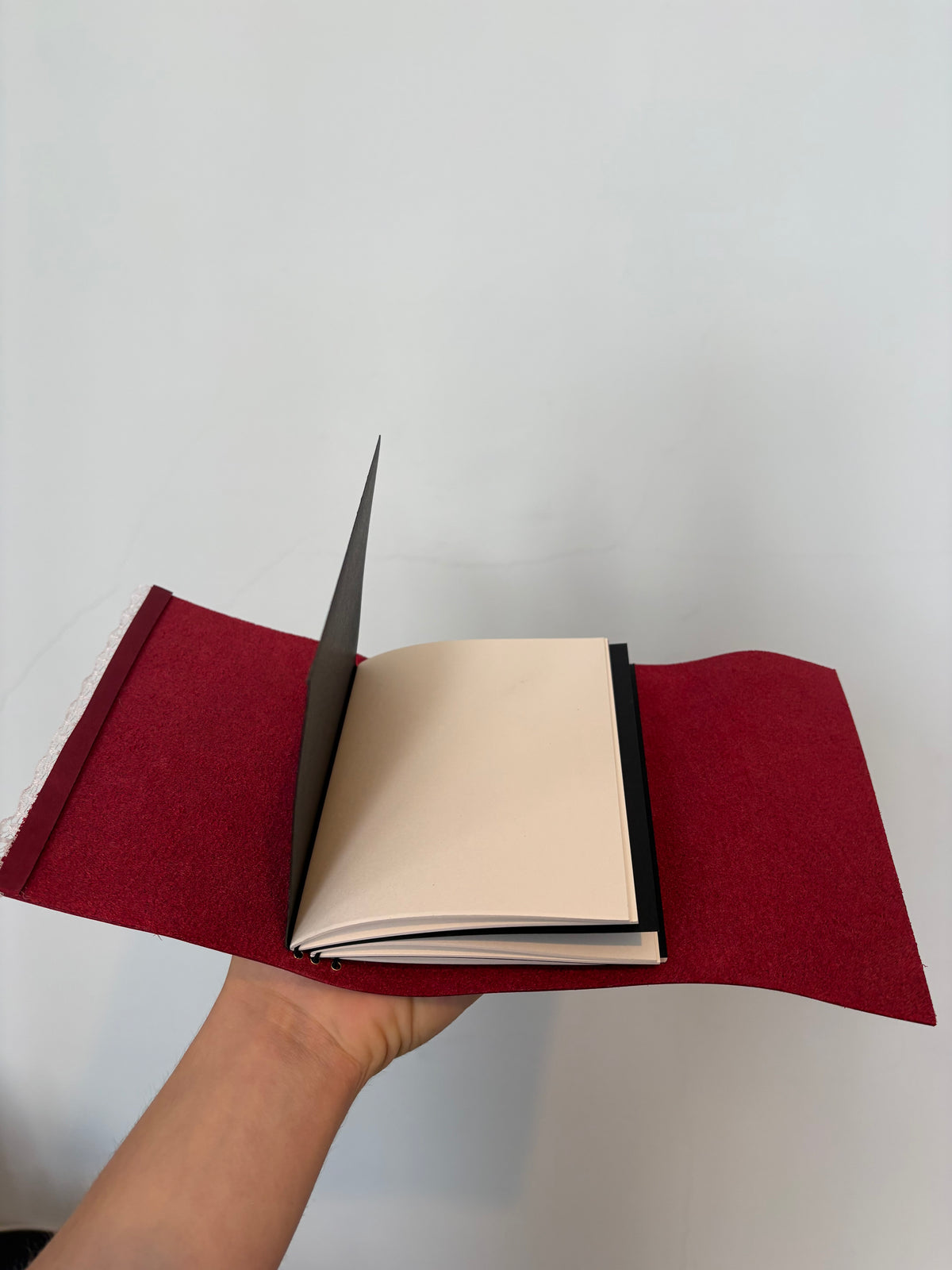 Burgundy Trifold Journal (Gold Hardware)