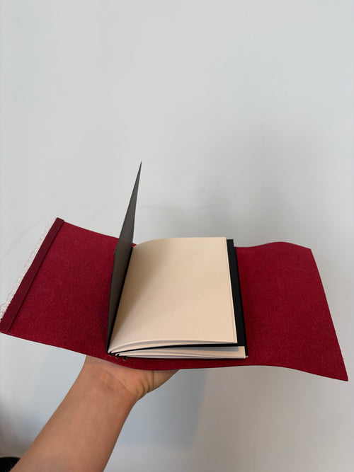 Burgundy Trifold Journal (Gold Hardware)