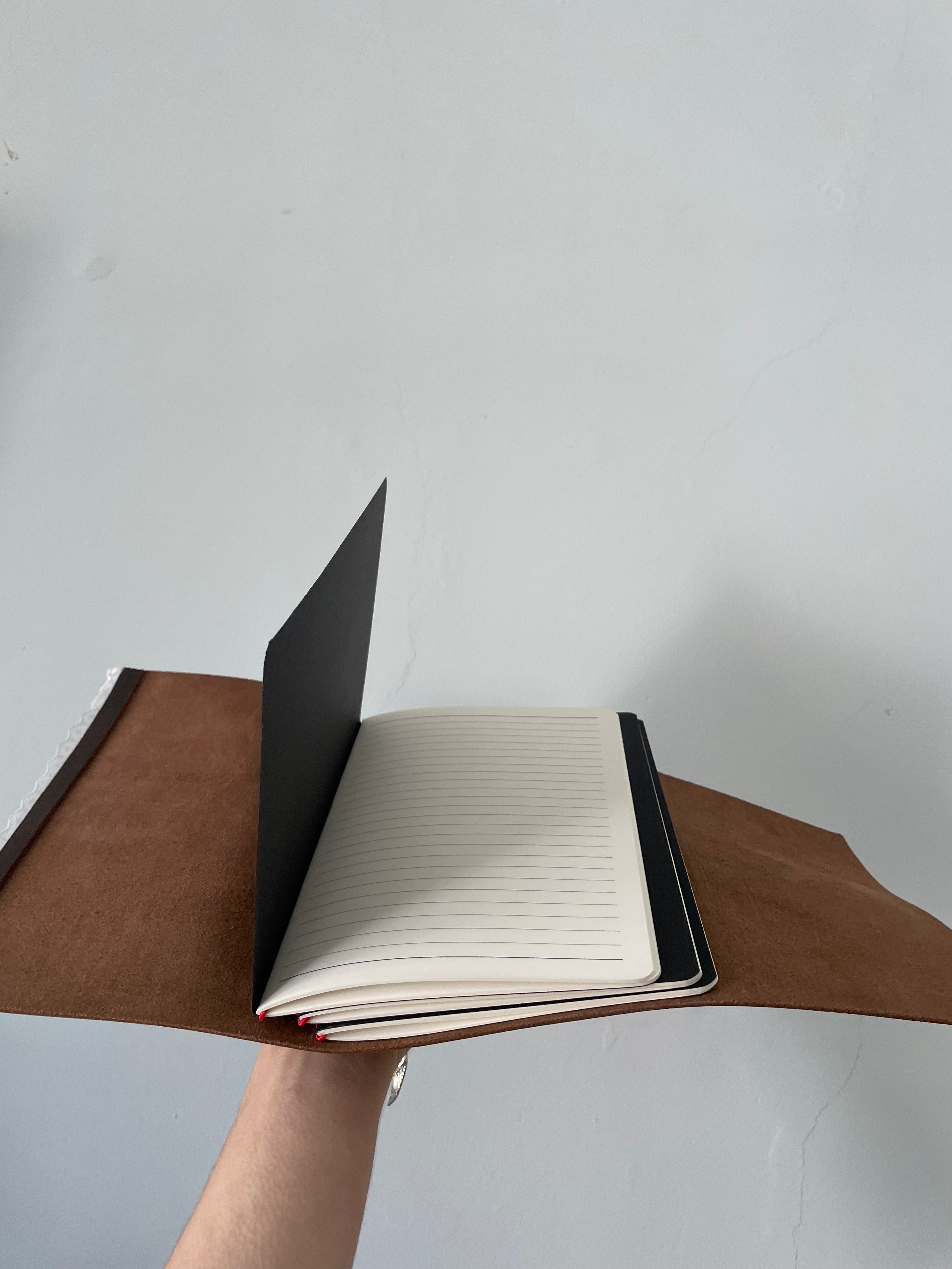 Espresso Brown Trifold Journal (Silver Hardware)