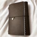 Espresso Brown Trifold Journal (Gold Hardware)