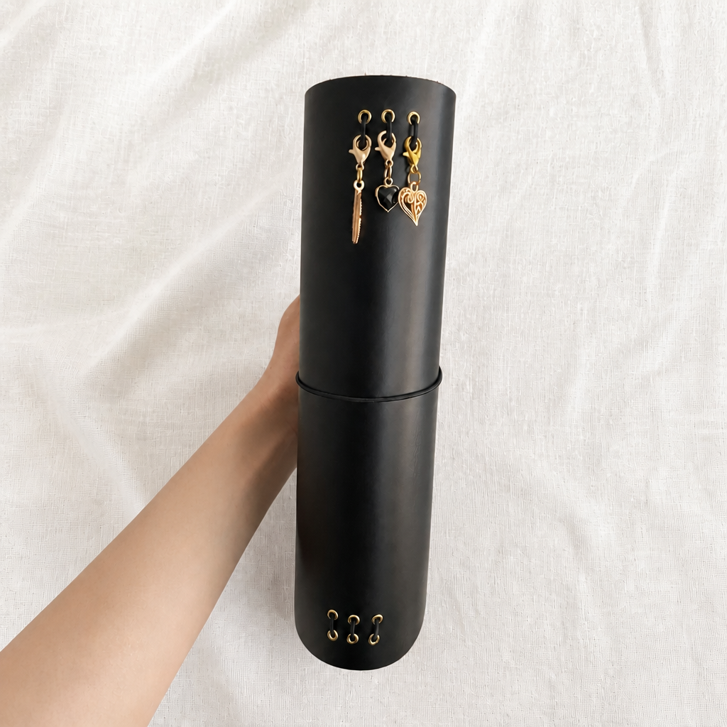 Black Trifold Journal (Gold Hardware)