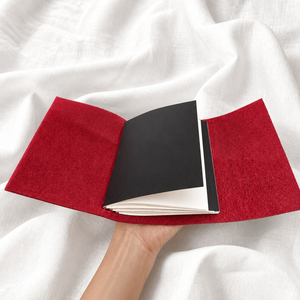 Burgundy Trifold Journal (Silver Hardware)